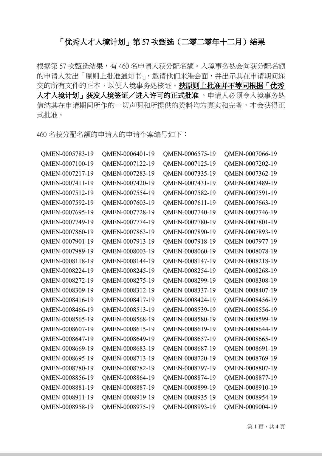速看！香港優(yōu)才計劃第57次甄選名單出爐